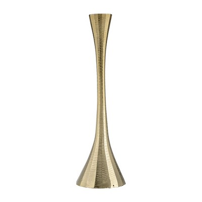 Sagebrook Home 12"Hx4" Diameter, Metal Taper Candle Holder, Brass Finish, Decorative Candle Holder for Table Centerpieces and Home Decor for Your
