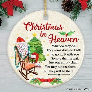 Christmas in Heaven Memorial Ornament, Gentle Reminder of Loved Ones for Holiday Decor| OrnamentallyYou - 1 of 4