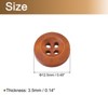 Unique Bargains Wooded Sewing DIY Craft Clothing Sewing Round Buttons 50 Pcs - 2 of 4