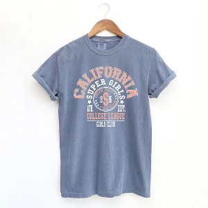 Simply Sage Market Women's California Girls Club Short Sleeve Garment Dyed Tee - 1 of 2