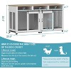 71" Extra Large Dog Crate Furniture, Wooden Double Dog Crates Kennel Cage,Furniture Style Tv Stand Side End Table for 2 Dogs with Removable Divider - 2 of 4