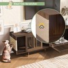 ORRD Mid-Century Walnut TV Stand & Cat House – 2-in-1, Sliding Glass Door, Flip-Down, Pet-Friendly - 4 of 4