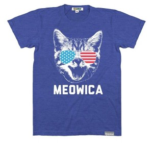 Tipsy Elves Mens Meowica Tee (Blue): L - 1 of 1