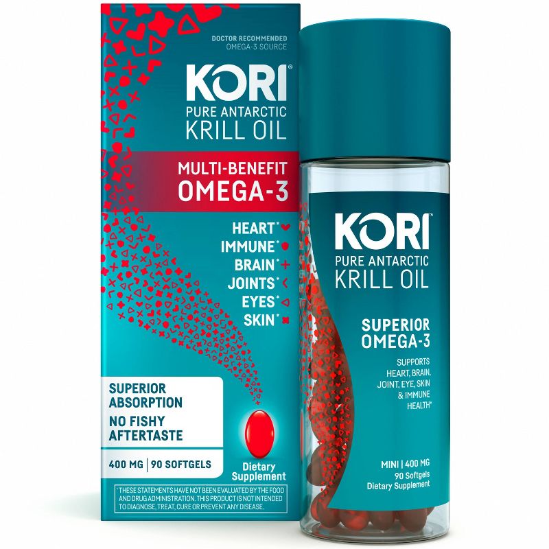 Kori Krill Oil Superior Omega-3 400mg Mini Softgels - 90ct, 3 of 10