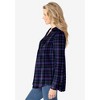 Woman Within Plus Size Pintucked Flannel Shirt - 4 of 4