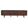 Homy Casa 70" Mid-Century Modern TV Stand with Tambour Doors, Drawers and Built-In Power Outlet for 80" TV, Walnut - 4 of 4