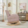Hyleory Chenille Rocking Chair, Upholstered Rocking Chair,Modern Accent Chair with High Back Comfy Armchair for Living Room Bedroom - 3 of 4