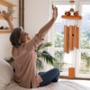 Unique Bargains Bamboo Wood Outdoor Decorations Wind Chimes 24 Inch Retro Color 1 Pc - 4 of 4