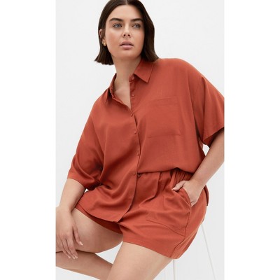Women's Plus Size Lyana Shirt - clay | CITY CHIC