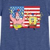 Girls' - SpongeBob SquarePants - Patrick Sparkers Flag Fitted Short Sleeve Graphic T-Shirt - 2 of 4