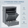 Dog Food Storage Cabinet with Pull Out Bowls,Pet Feeder Station with Shelf,Hooks And Bin,Dog Feeding Furniture for Home–LAOTIES - 4 of 4