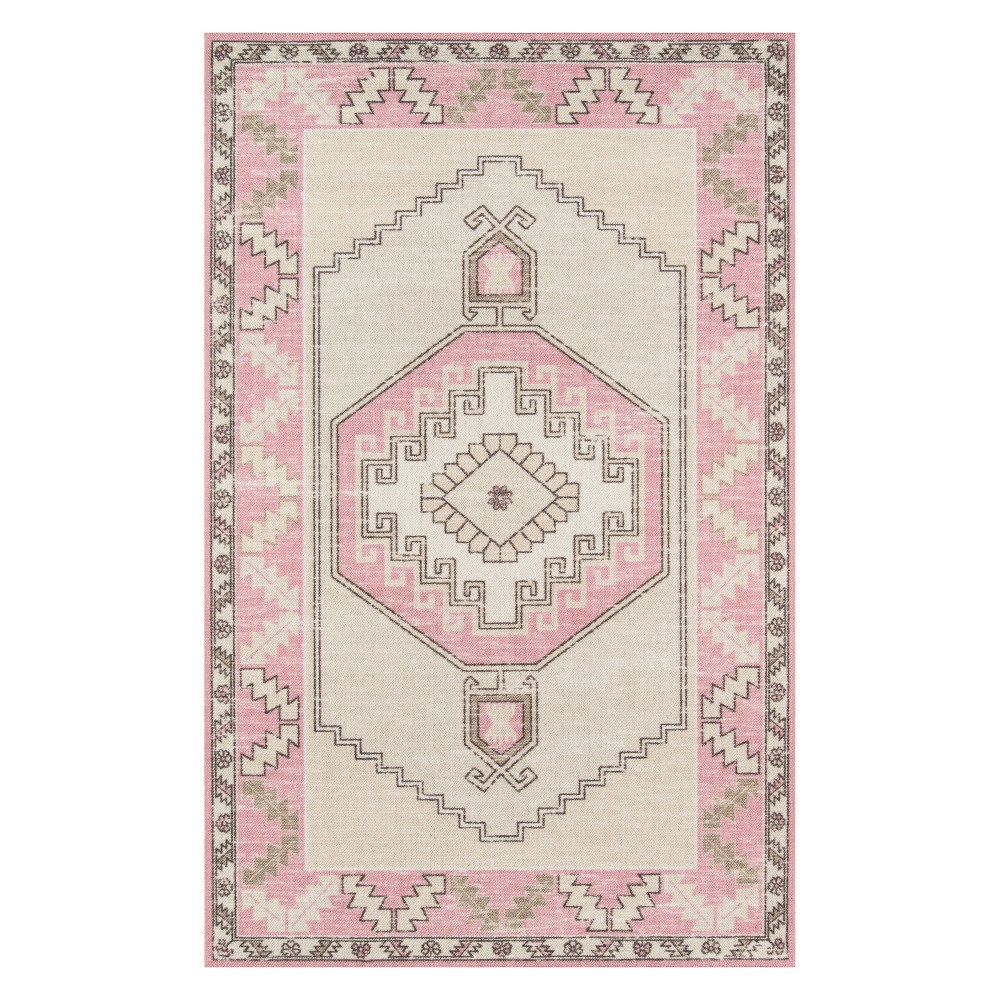 Photos - Area Rug Momeni 9'9"x12'6" Medallion Loomed  Pink  