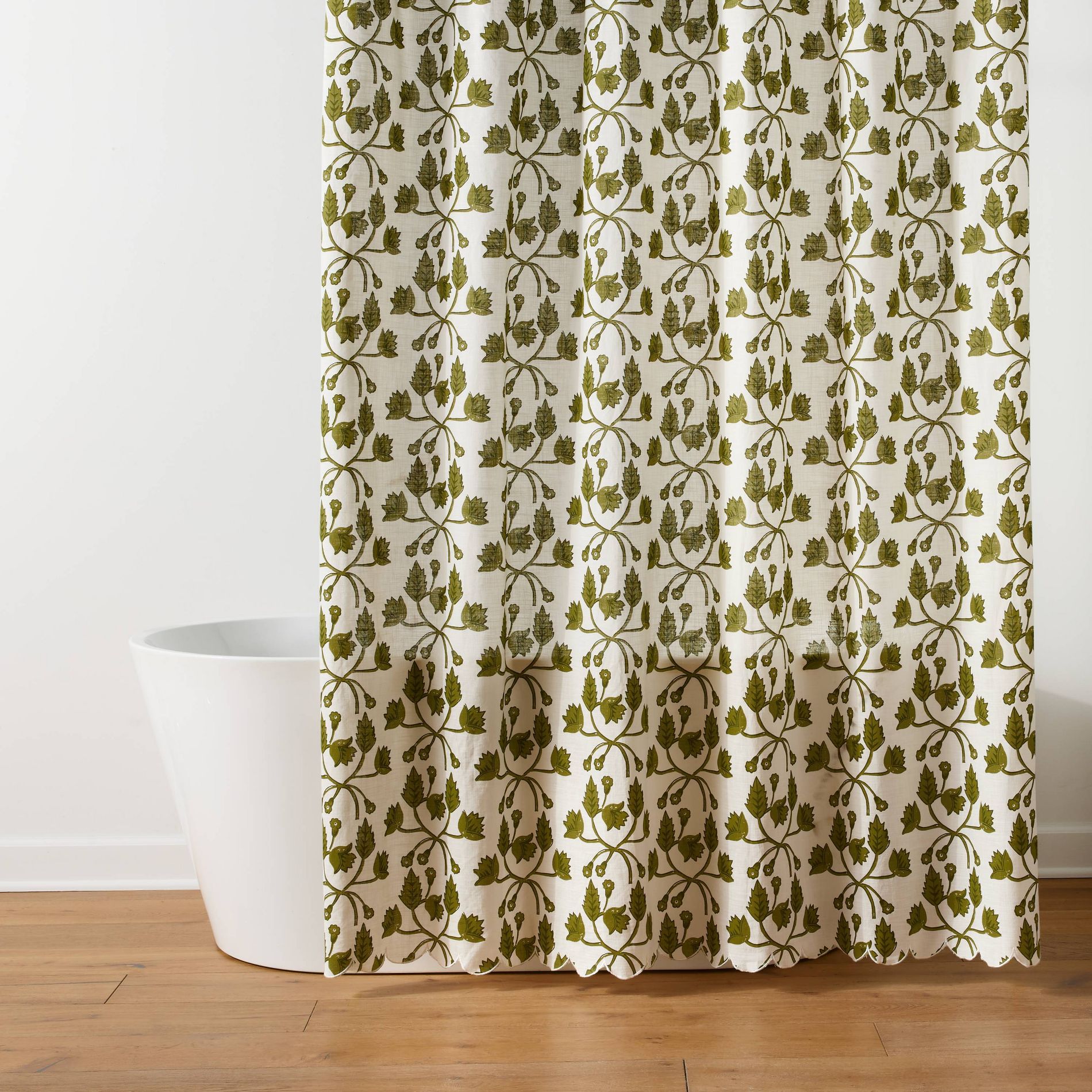 72"x72" Vine Cotton Shower Curtain Green - Threshold™