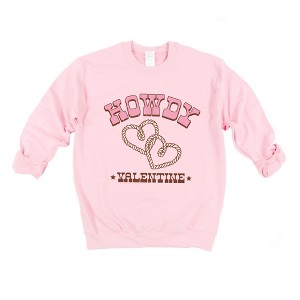 Simply Sage Market Women's Graphic Sweatshirt Howdy Valentine Rope Heart - 1 of 4