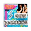 Forum Novelties Metallic Stud Bracelet, Choker, Earrings Costume Set - 2 of 4