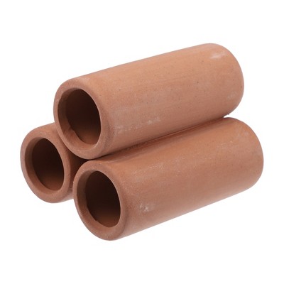 Unique Bargains Ceramic Aquarium Hideaway Rock Cave Fish Tank Decoration Red Brown 2.83x2.24x2.11 Inches