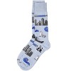 Memoi Men's San Diego Themed Rayon Blend Novelty Crew Sock Sky Blue 10-13 - 3 of 4