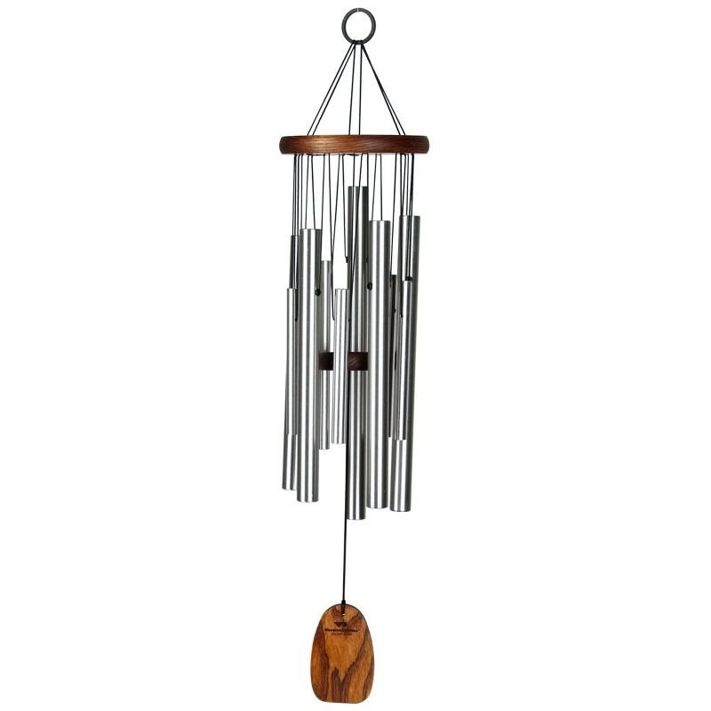 Woodstock Wind Chimes Signature Collection, Magical Mystery Chimes Silver Wind Chime, 1 of 12