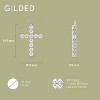 GILDED 1 CTTW Lab Grown Diamond Cross Pendant in Sterling Silver & 14KT Gold Plated Silver, 18 Inch Chain - 4 of 4
