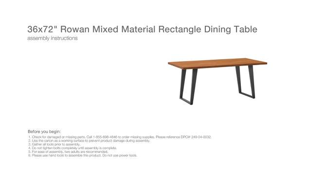 Rowan Mixed Material Rectangle Dining Table Natural Wood/Black Metal - Threshold&#8482;, 2 of 9, play video