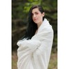 Chanasya Stripe Textured Faux Fur Throw Blanket - 2 of 4