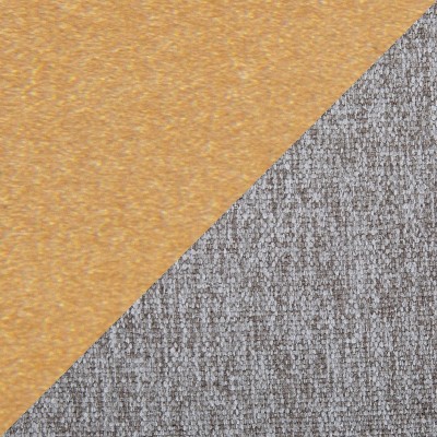 Adjustable Gold Steel and Grey Fabric Backless Stool
