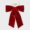 Girls' Holiday Velvet Bow Barrette - Cat & Jack™ Red - 2 of 3