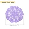 Unique Bargains Handmade Crochet Round Lace Placemats with Floral Patterns for Wedding Party - 2 of 4