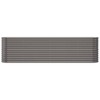 vidaXL Garden Raised Bed Gray Powder-coated Steel Large Durable - 102.4" x 15.7" x 26.8" - Gray - 3 of 4