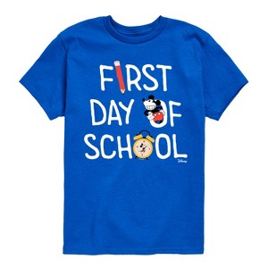Boys' - Disney - First Day Of School Mickey Short Sleeve Graphic T-Shirt - 1 of 4