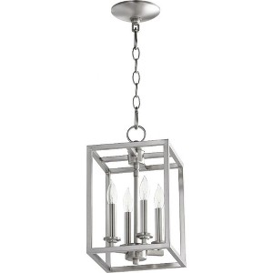 Quorum Lighting Cuboid 4 - Light Chandelier in  Satin Nickel - 1 of 1