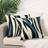 Unique Bargains Printing Soft Throw Invisible Zipper for Home Decor Bedroom Pillow Covers 2 Pcs - 2 of 4
