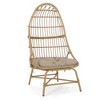 Outdoor Narrow Egg Chair, Patio Rattan Basket Chair, Wicker Indoor Egg Chairs With Stand & Cushion, Egg Chair For Bedroom, Patio, Balcony - 4 of 4