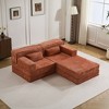 Whisen Modern Compression Loveseat, Convertible Floor Sofa Bed,DIY Boneless Modular Sectional Couch, No Assembly Required - 3 of 4