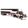 First Gear DCP 1/64 Black/Cream/Red Peterbilt 359 w/ 36" Flattop Sleeper & 40' Vintage Trailer 60-1683 - image 2 of 4