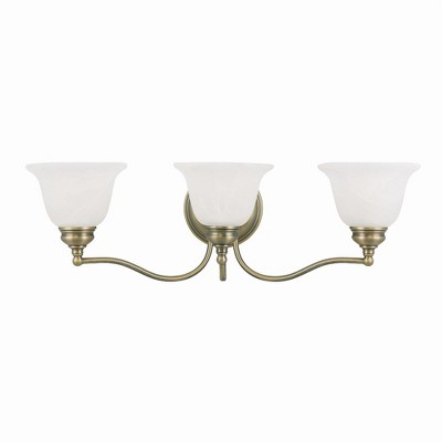 Livex Lighting Essex 3 - Light Vanity in  Antique Brass