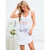 Women Sleeveless Nightgowns Comfy Sleepshirt Cute Printed Sleepwear Sexy Crossover Lace Back Sleep Dress - 4 of 4