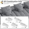 Whisen Modern Oversized Modular Sectional Sofa with 2 Ottoman, 2 Seat Sparkling Chenille Fabric and 4 Pillows, 4-Piece DIY Combination - 3 of 4