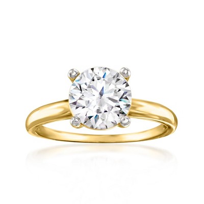 Ross-Simons 2.00 Carat CZ Solitaire Ring in 14kt Yellow Gold