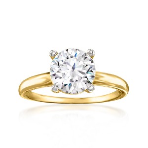Ross-Simons 2.00 Carat CZ Solitaire Ring in 14kt Yellow Gold - 1 of 4