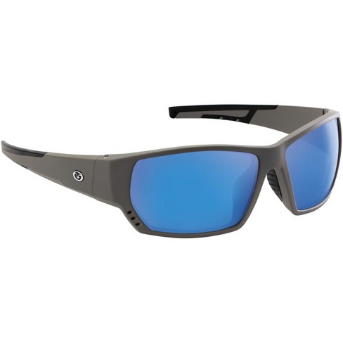Flying Fisherman Drop Back Polarized Sunglasses - Matte Gray/Smoke Blue  Mirror