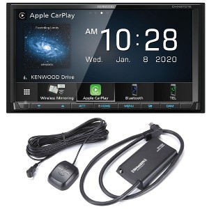 Kenwood DMX9707S MultiMedia Receiver (No CD) Compatible w/ Apple CarPlay & Android Auto w/ a SXV300v1 Tuner Kit for Satellite Radio - 1 of 4