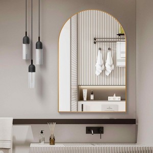 MAYEERTY Metal Framed Arched Bathroom Mirror for Wall - 1 of 4