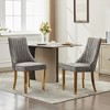 Gulches Gray Dining Chairs Set of 2 with Golden Legs - 2 of 4