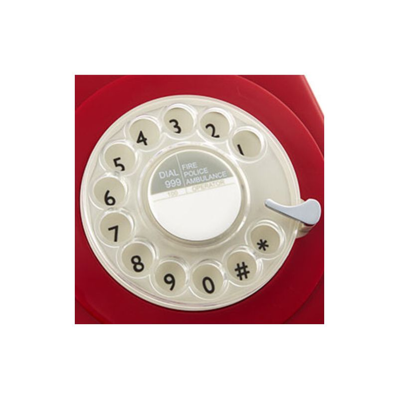 GPO Retro GPO746RRD 746 Desktop Rotary Dial Telephone - Red, 2 of 7