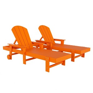 WestinTrends Malibu 2 Piece Reclining Chaise Lounge With Arms & Wheels - 1 of 4