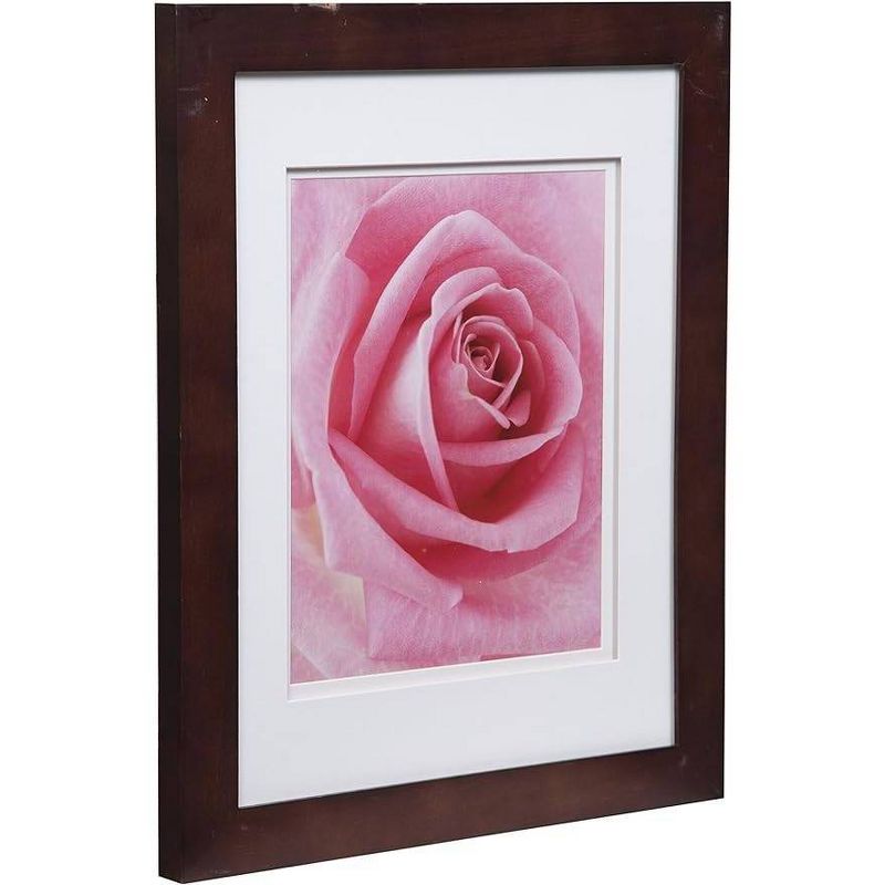 Gallery Solutions 11&#34;x14&#34; Cherry Wood Wall Picture Frame with Double White Mat 8&#34;x10&#34; Image, 2 of 6