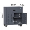 Metal Garage Storage Cabinet with Wheels, Rolling Steel Tool Chest with Adjustable Shelf, Heavy Duty Mobile File Cabinet for Garage Warehouse Office - 3 of 4