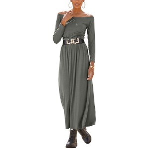 Women's Ruched Maxi Dress - LASCANA - 1 of 4