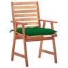 vidaXL Patio Dining Chairs 2 pcs with Cushions Solid Acacia Wood - 2 of 4